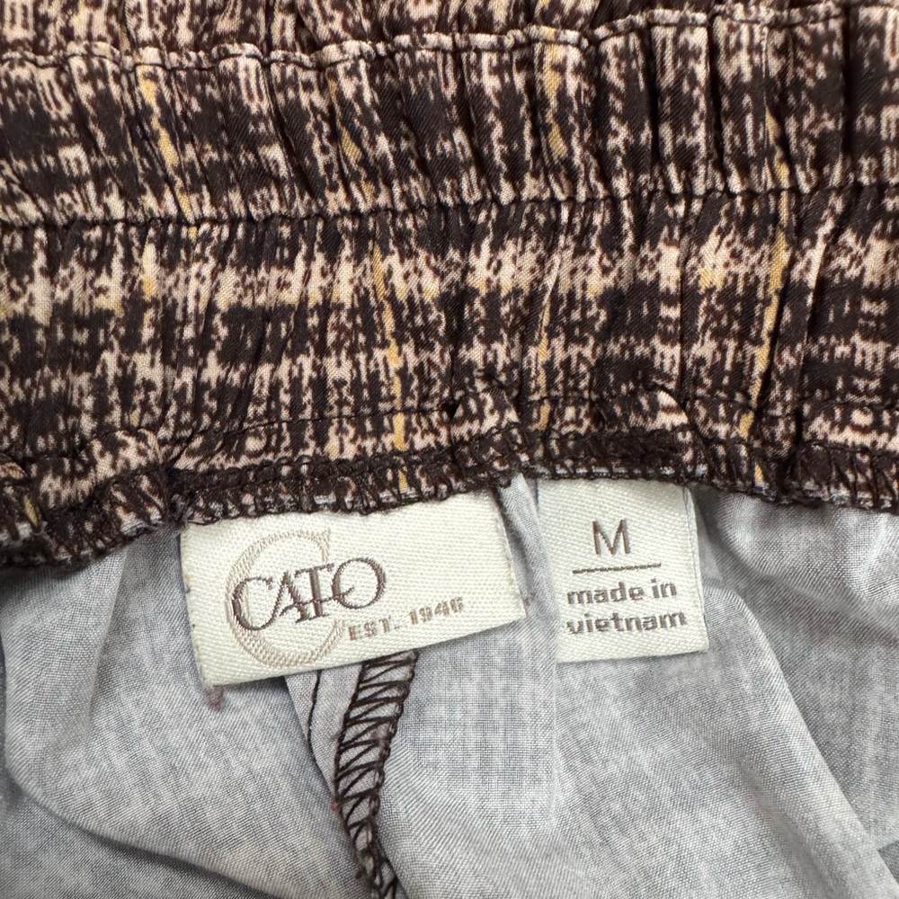 Cato Pants Women's Medium Brown Plaid Business Professional Office - Picture 3 of 4